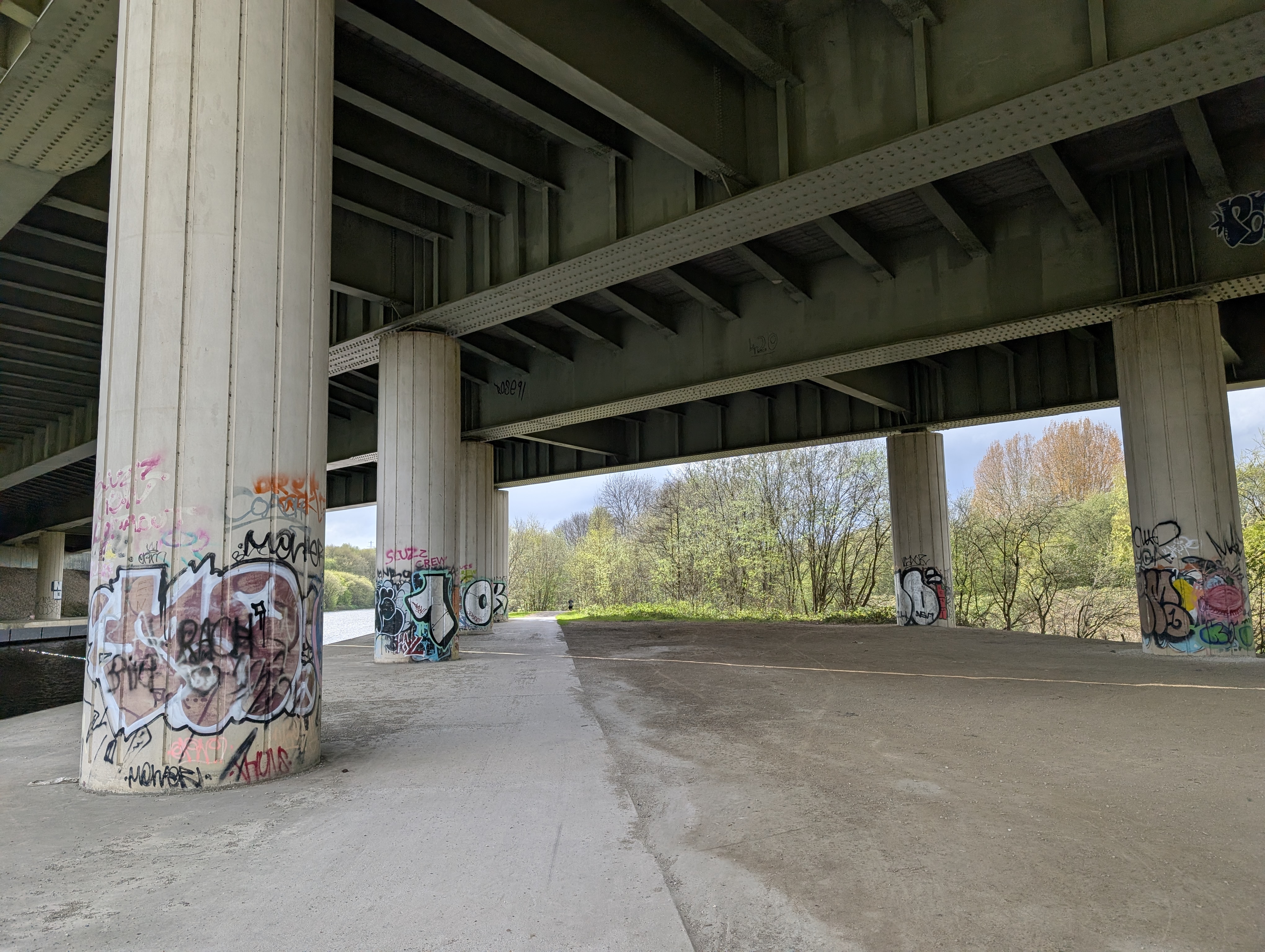 Under the M1 motorway