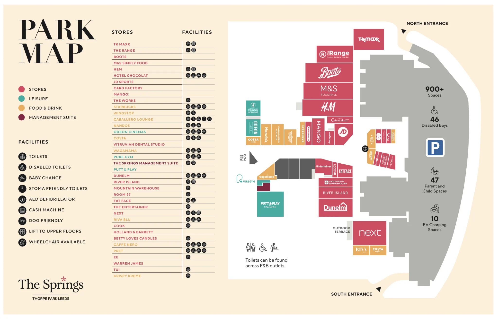The Springs site map